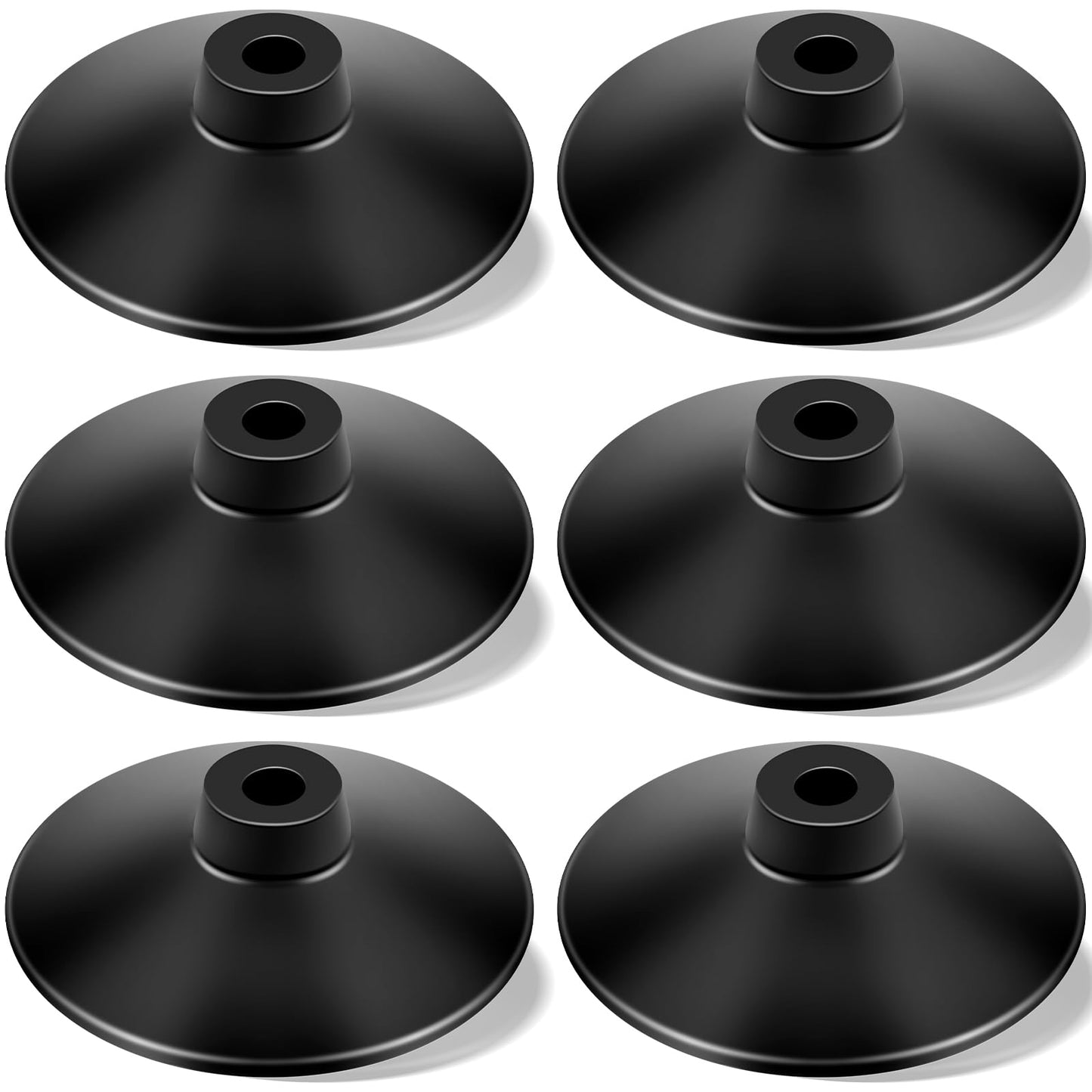 Landical 6 Pcs Weighted Slalom Pole Rubber Bases for Soccer Agility Poles 2.2 lb Pole Base for Soccer Training Equipment Set Accessory Lacrosse Field Hockey Track Field
