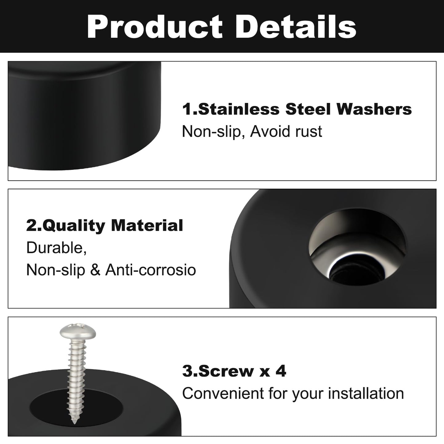 4 PCS 192310GS Anti Vibration Rubber Feet for Air Compressors, Anti Vibration Pads for Washing Machine, Rubber Feet for Electronics, Coleman Powermate, Sanborn, Generators, Pressure Washers and More