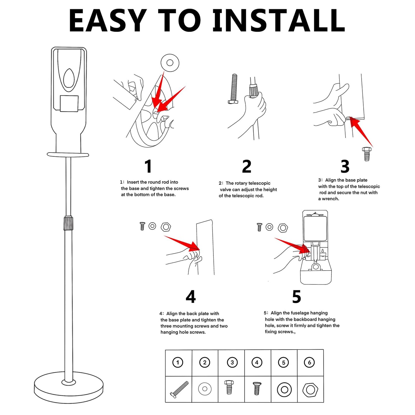 Blulu 2 Pack Automatic Hand Sanitizer Dispenser with Stand and Drip Catcher and Refillable Bottle Stand Sanitizing Station for Restaurants, Schools, Churches