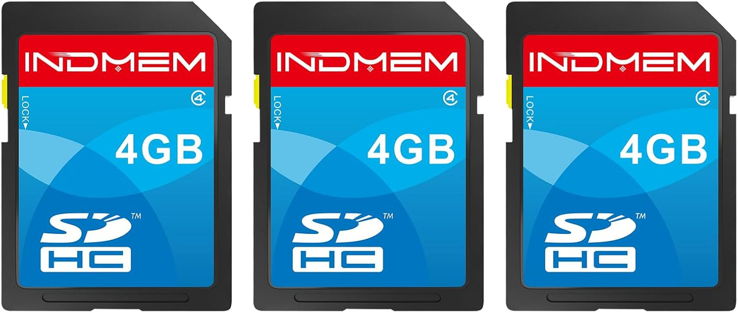 elecacc 4GB 3 Pack, 4 MLC SD Card Class Flash SDHC Memory Cards Stanard Secure Digital Cards Camera Cards