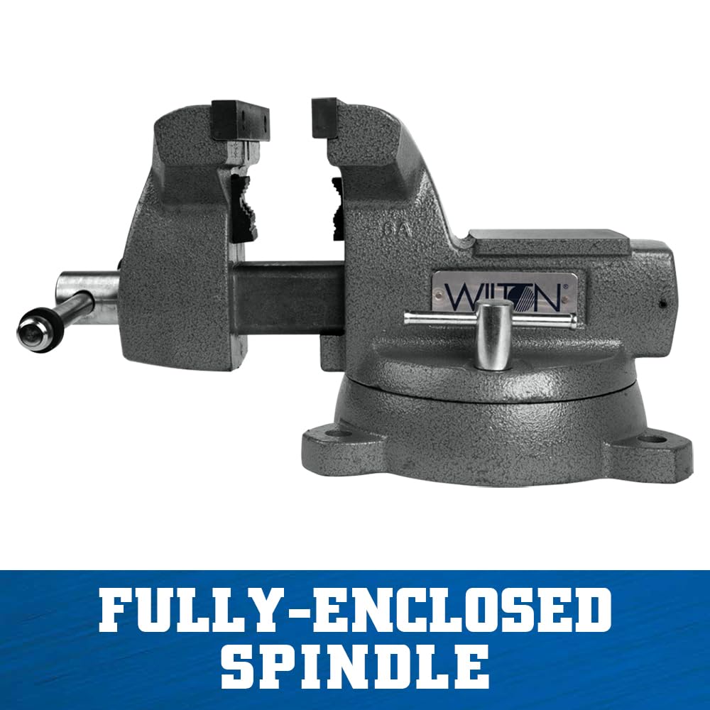 Wilton Mechanics Bench Vise, 6" Jaw Width, 5-3/4" Jaw Opening, 4-1/8" Throat (Model 746)
