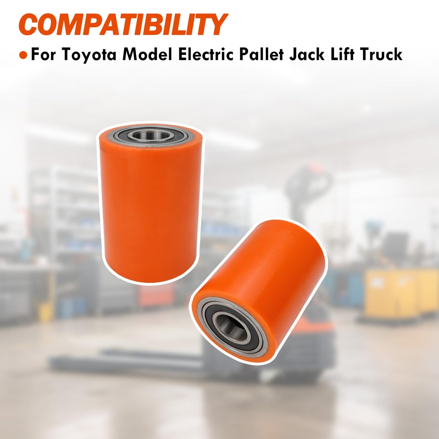 SHUNTALL Load Wheel Compatible with Toyota Model Electric Pallet Jack Lift Truck 8HBW23 2Pcs