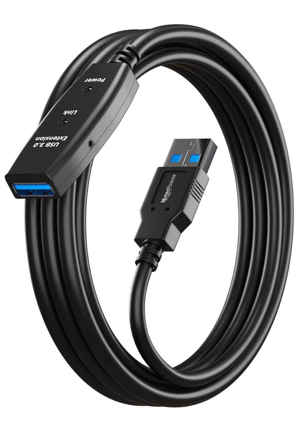 MutecPower 16 3.0 chipset 5 16 Feet Active USB Extension Cable Male to Female with A Extension Signal Booster - Active