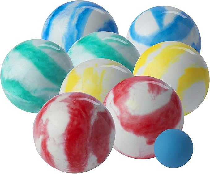 Franklin Sports Bocce Ball Set — 8 All Weather Bocce Balls and 1 Pallino — Beach, Backyard Lawn or Outdoor Party Game — Professional, American, and Starter Set Options