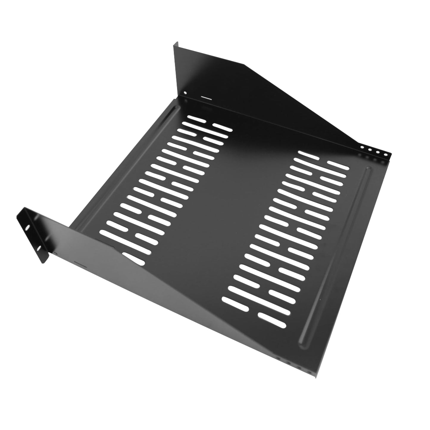 Server Rack Shelf-Universal Vented Rack Mount Cantilever Tray for 19" Network Rack & Cabinet - Heavy Duty Steel - Weight Capacity 115lb-3U H 18" D/ 2 Pieces Packaging GLOBALRACK (3U18, 18INCH)