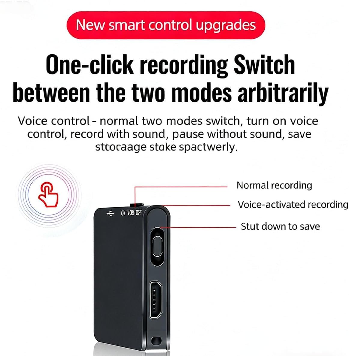 SSKFHGI Recordix - Recordix Magnetic Voice Recorder, Mini Magnetic Voice Recorder with Playback, Mini Portable Smart