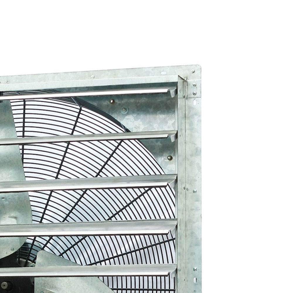 Iliving - 36" Wall Mounted Shutter Exhaust Fan - Automatic Shutter - Single Speed - Vent Fan For Home Attic, Shed, or Garage Ventilation, 6128 CFM, 9000 SQF Coverage Area, Silver (ILG8SF36S)