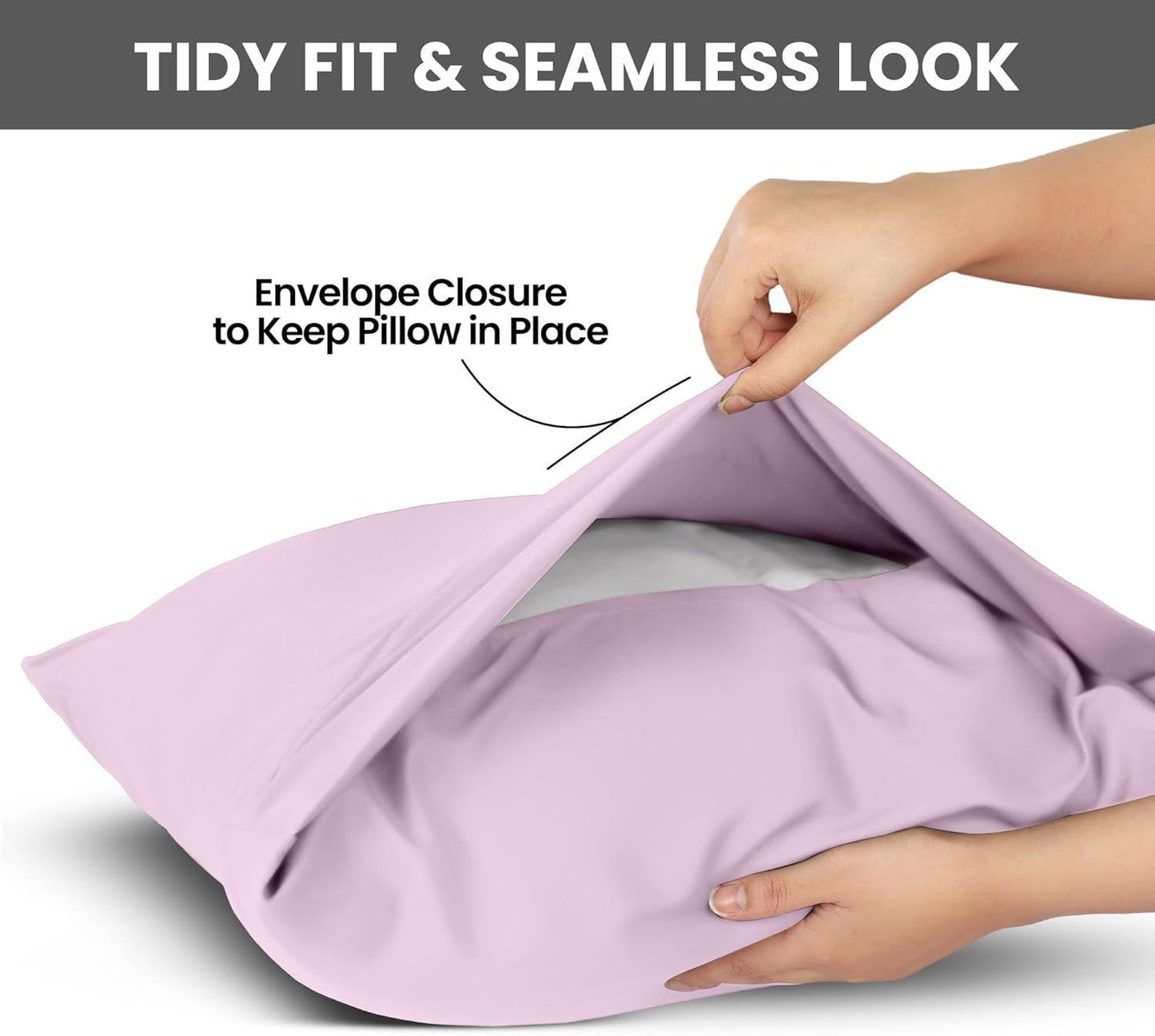 Utopia Bedding Queen Pillow Cases - Soft Brushed Microfiber - 2 Pack, Lavender, 20 x 30 Inches