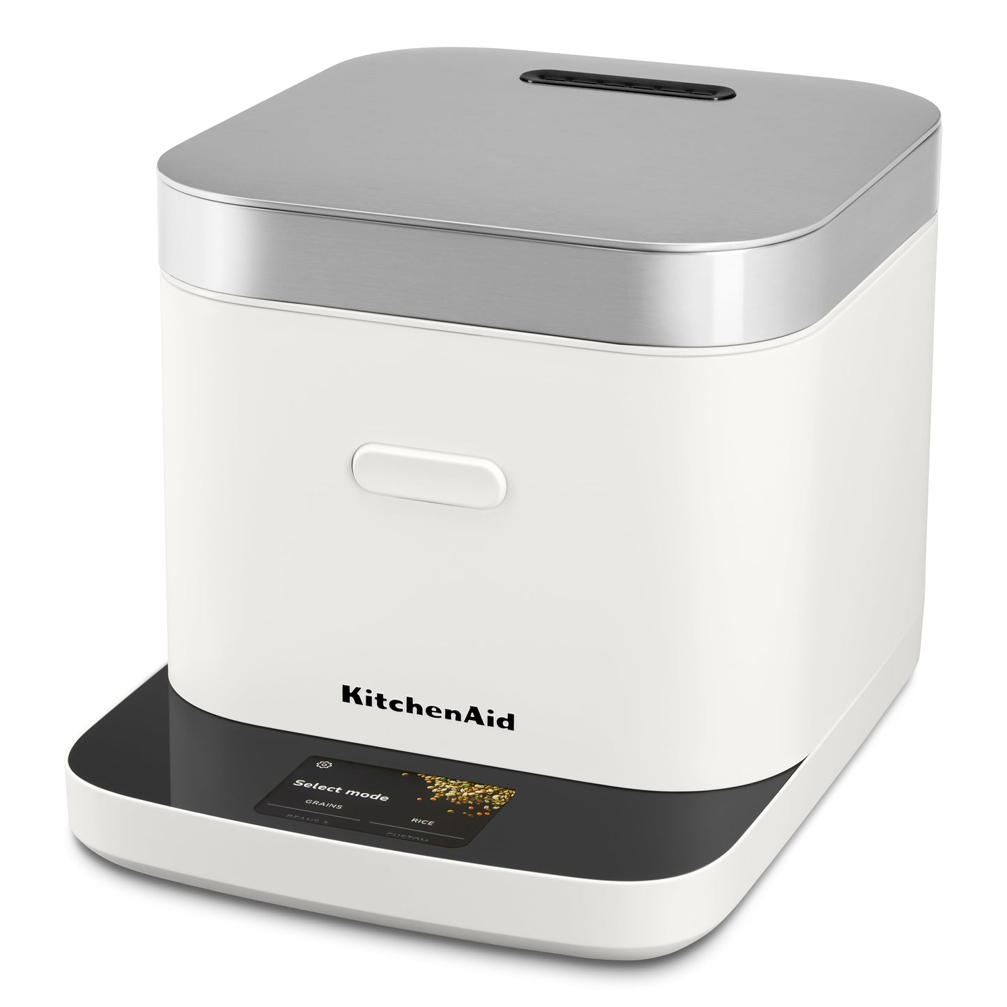 KitchenAid Compact 8 Cup (1.9 Liter) Grain and Rice Cooker with Automatic Sensing and Integrated Scale, KGC2154, Porcelain White