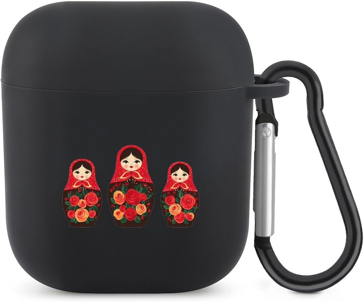 Generic 2nd 1st Russian Nesting Dolls Cute Case Compatible with AirPods with Keychain Headphone Cover Accessories