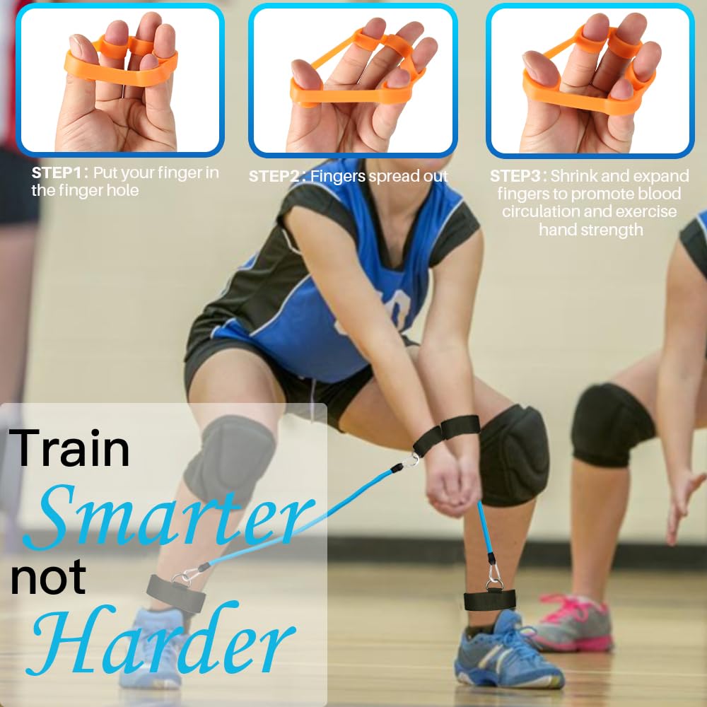 Volleyball Training Equipment,Volleyball Pass Aid Resistance Band,Elastic Rope Exercise Resistance Bands,Resistance Belt Set for Agility, Serving, Arm Swing Passing Training
