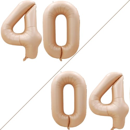 GOER Jumbo 40 Inch Foil Balloons - 40th Birthday Party Decorations in Caramel Color