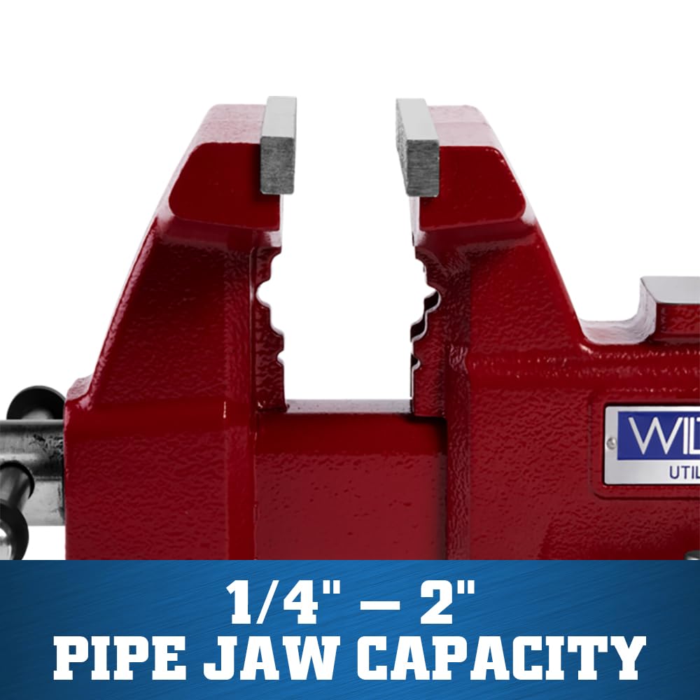 Wilton Utility Bench Vise, 6-1/2” Jaw Width, 6" Jaw Opening, 4" Throat (Model 676U)