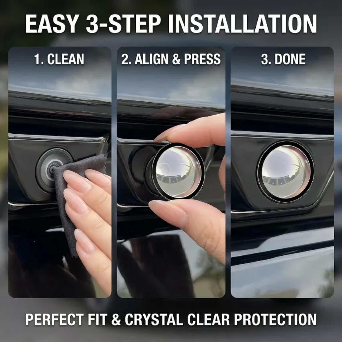 Generic 2-Pack Car Backup Camera Lens Protector, Ultra Clear Protective Film for Rear View Camera, Waterproof Anti-Fog