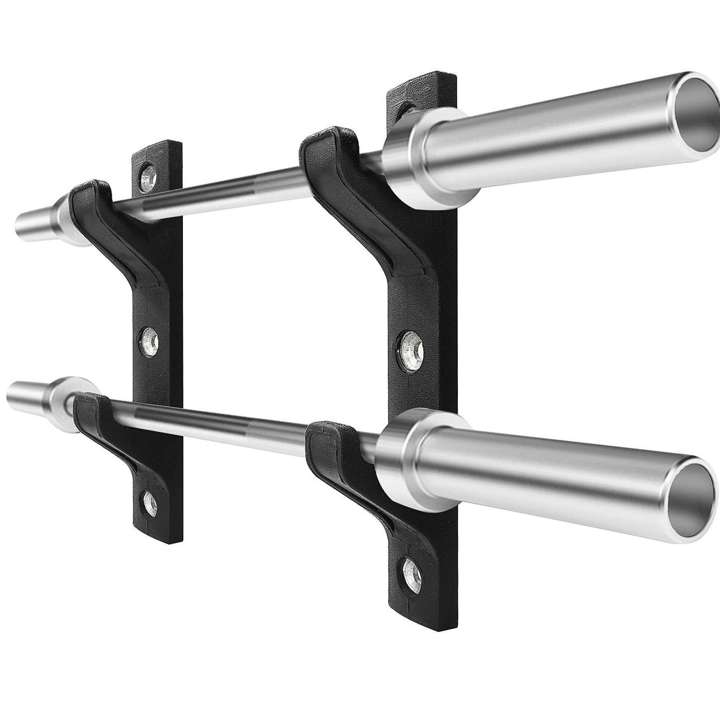 Luwint Barbell Holder Horizontal Wall Mounted 2 Bar Storage Rack