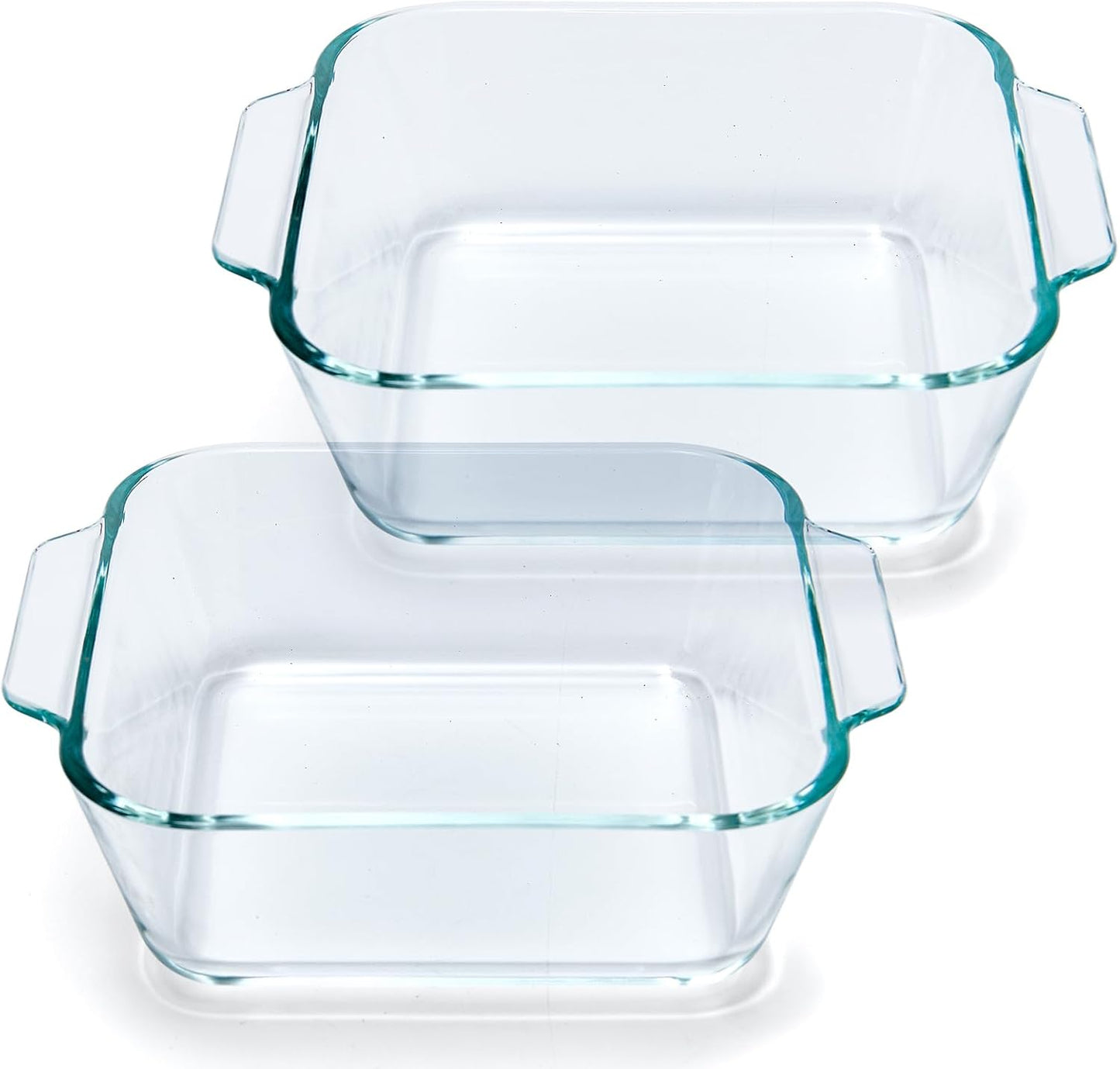 Skiennix Small Casserole Dishes - 5 Inch Glass Baking Dish Set for Oven & Microwave | Clear Prep Bowls