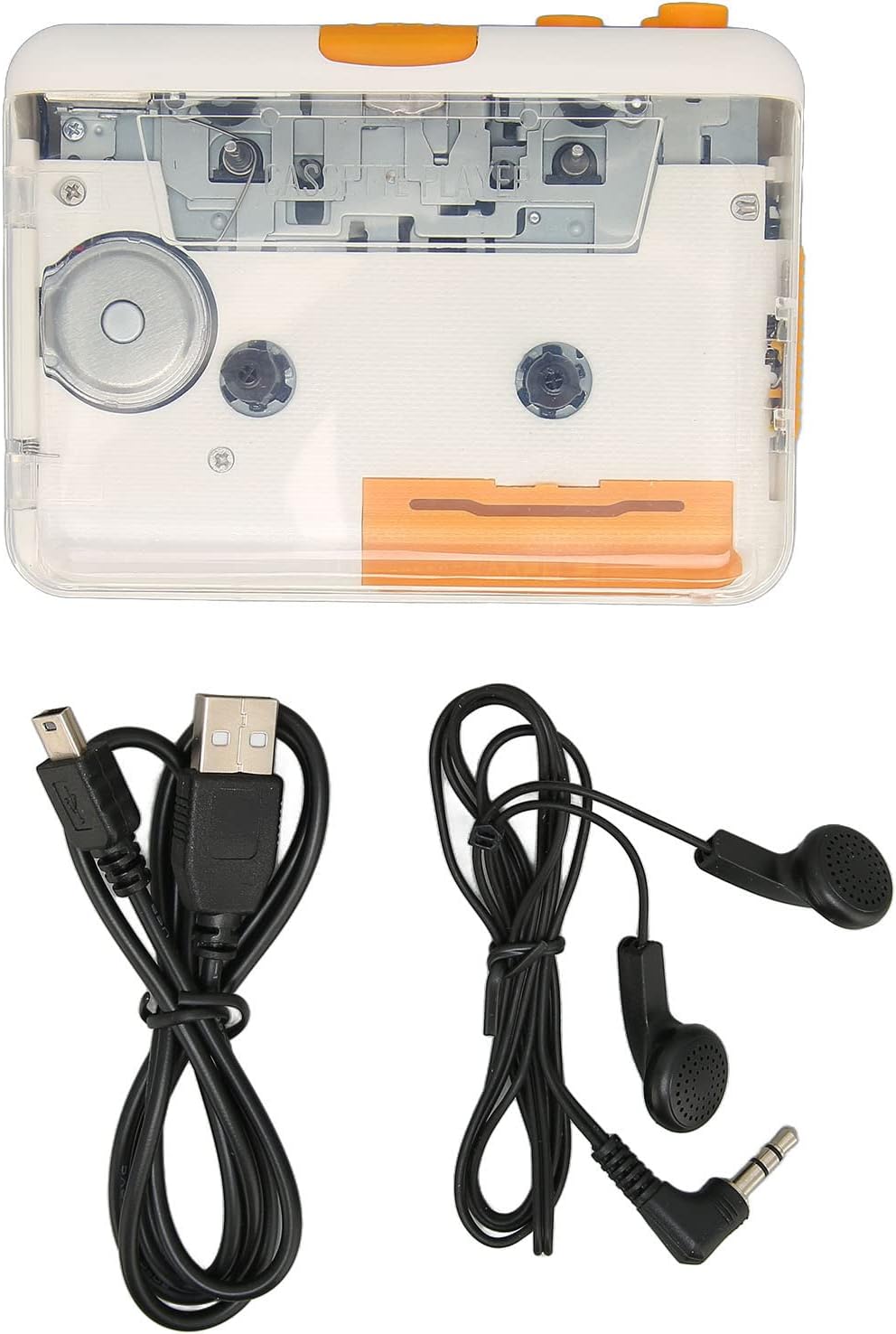 ASHATA Cassette Cassette MP3 Cassettes /MP3 Portable Player, Audio Player Tape to Converter Compatible with Laptops