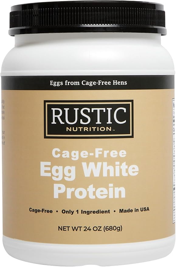 Cage-Free Egg White Protein Powder, USA-Sourced, 21g Protein, 0g Fat, 0g Sugar, 0g Cholesterol (Unflavored, 24 Oz)