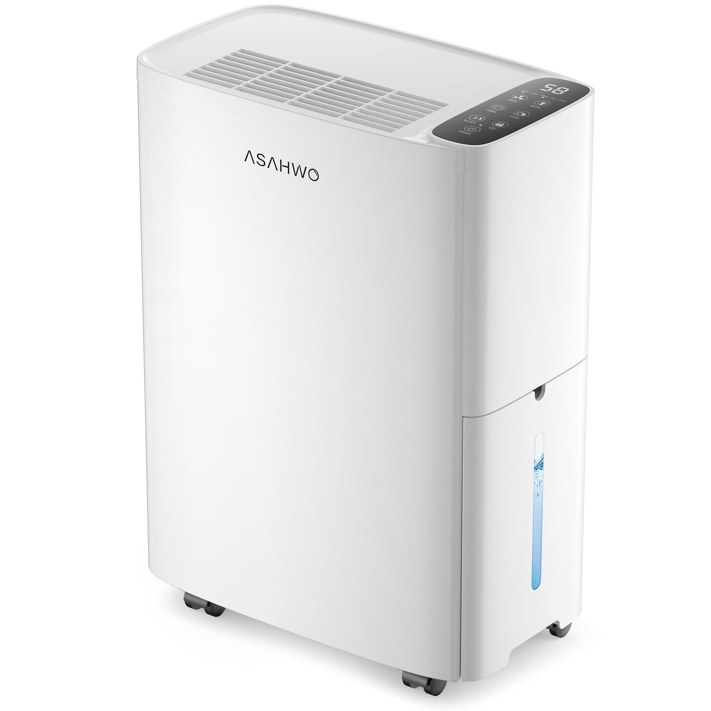 ASAHWo 2500 Sq.Ft Dehumidifier for Basement with Drain Hose Max 34 Pints, Dehumidifiers for Home, Bathroom, Bedroom, 4 Pre-Set Modes, Intelligent Humidity Control, Dry Clothes Quiet Operation