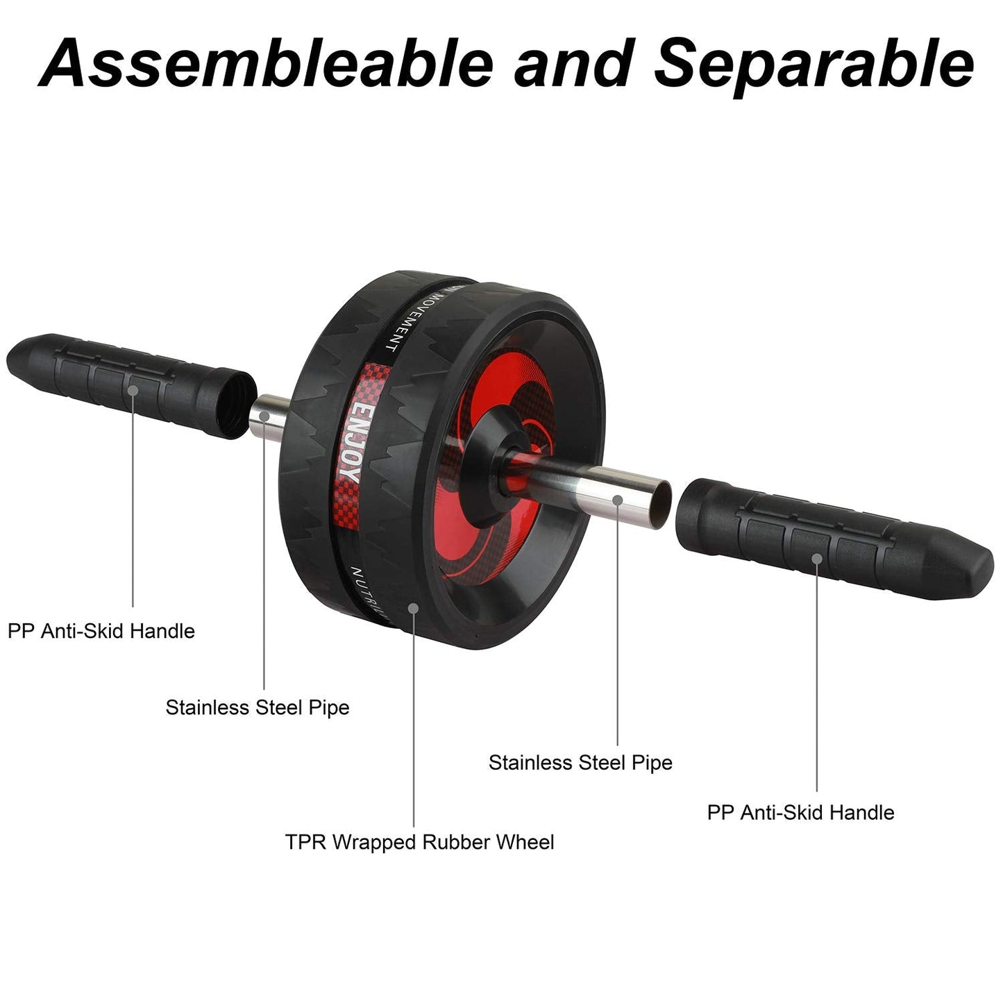Abdominal Roller AB Roller Wheel Muscle Trainer for Arms Back Belly Central Body Shape Training Fitness Exercise Gym Accessory