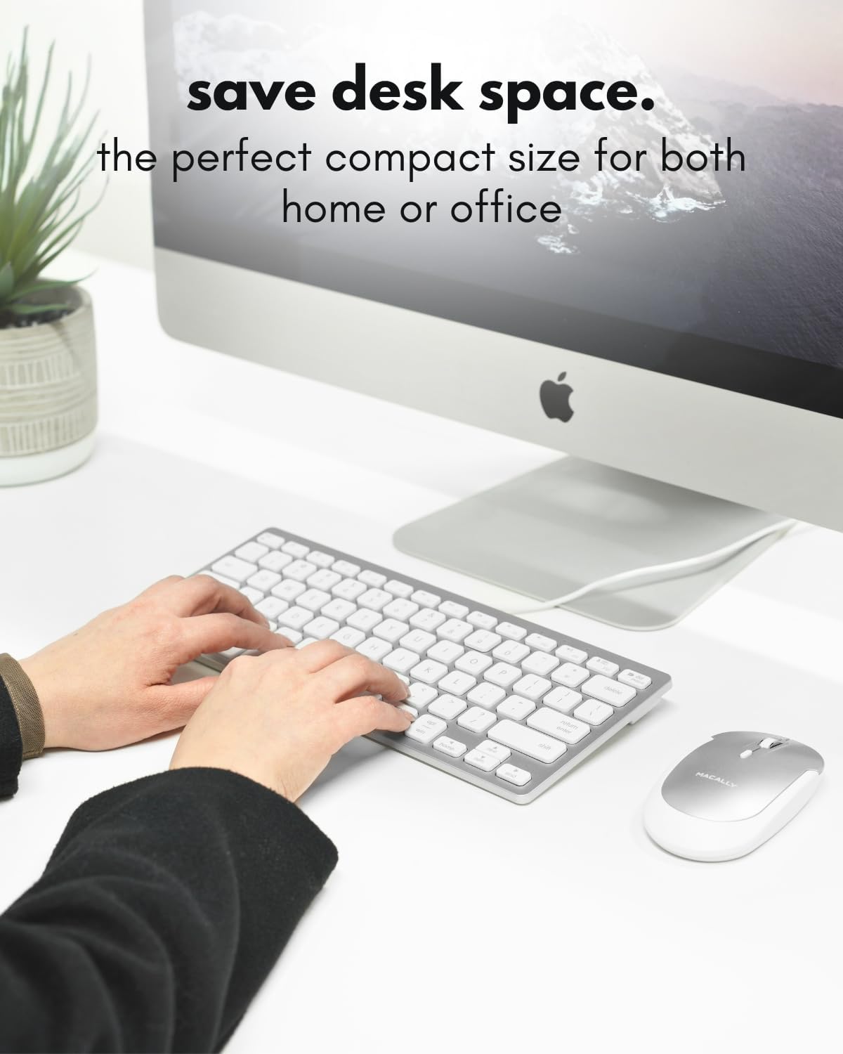 Macally MacMini USB C Wired Keyboard for Mac (USB C + USB A) Compatible Keyboard for MacBook Pro/Air, iMac & Compact