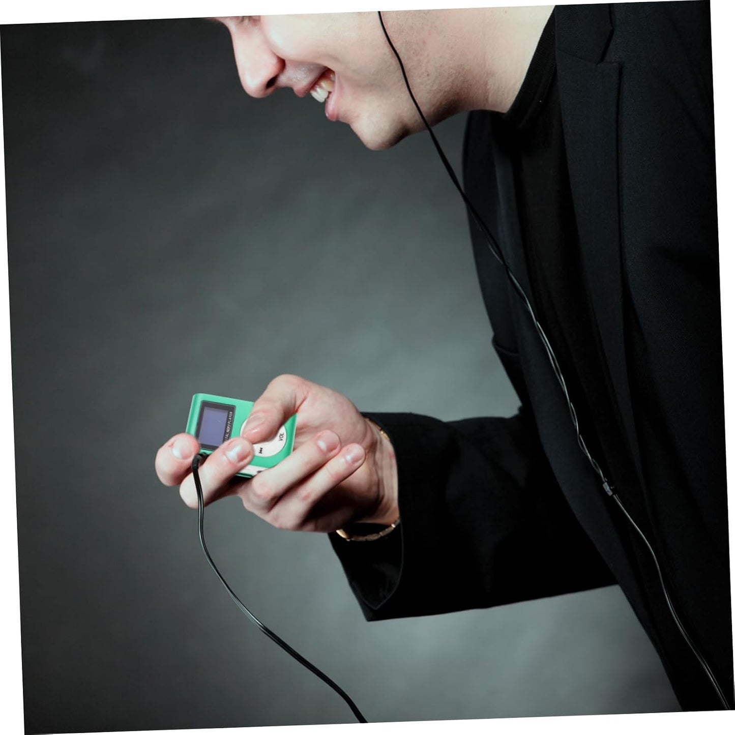 FELTECHELECTR 32gb Mini USB Aluminum Player LCD Screen Micro Card Slot Stylish Compact Design Portable Music Player