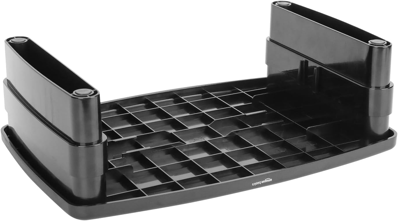 22lbs, Amazon Basics Height Adjustable Monitor Stand Riser with Storage Organizer, Multifunctional Desk Accessories