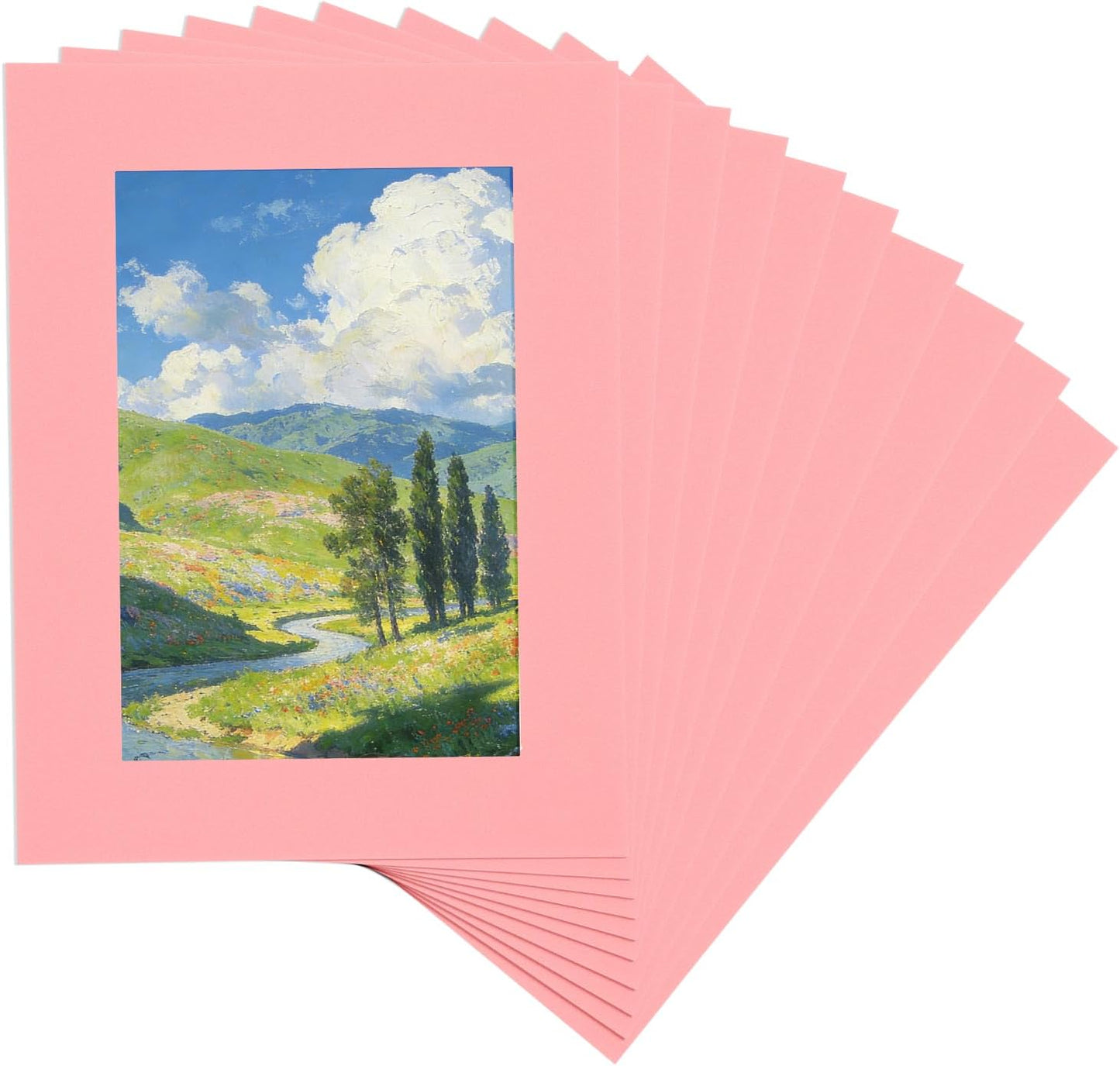 10 7 5 Inch uxcell Pcs Picture Frame Mats, x Picture Mats for Frames, Photo Mattes Angled Cut Board for Photos Prints