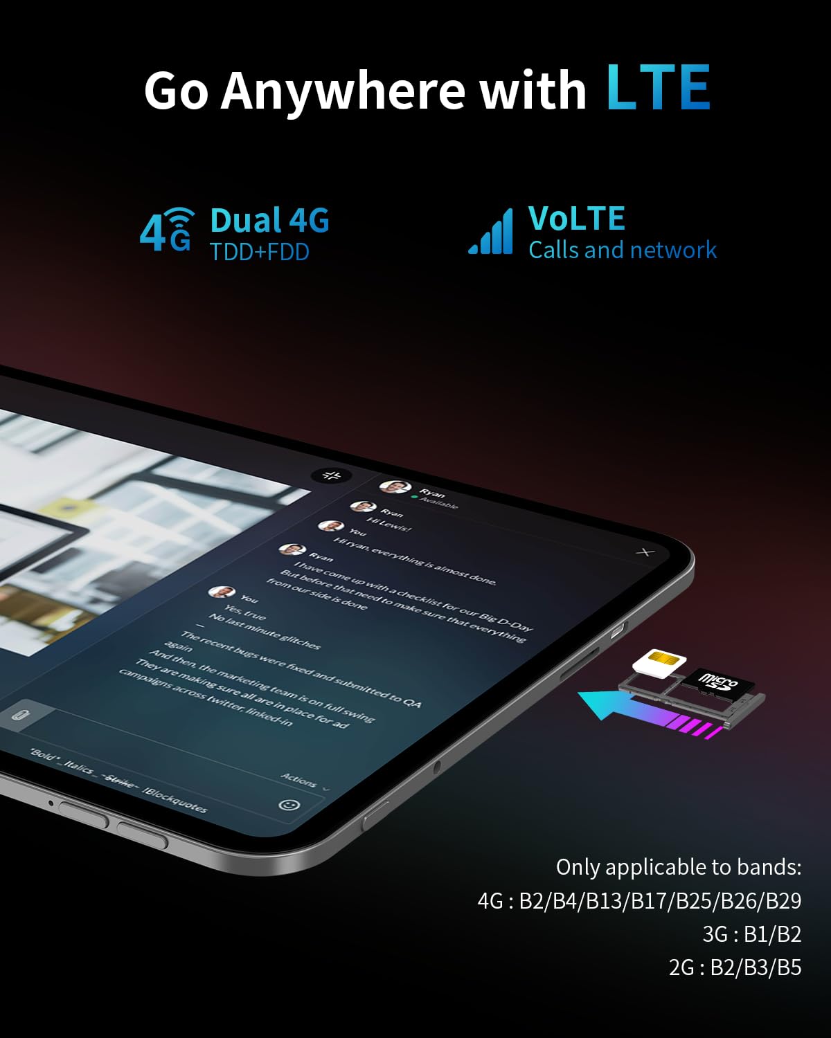 TECLAST Android 16 T65 13.4 inch Large Tablet, 256GB ROM, 12H 10000mAh Battery, 120Hz 1920x1200 IPS Display, 2.2Ghz Octa-Core Processor, 2.4/5G Wi-Fi+4G LTE, GPS, Ideal for Streaming and Learning