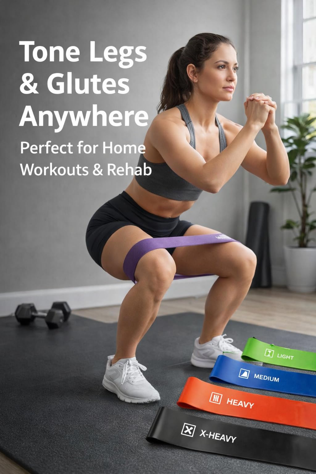 Resistance Bands Set for Workout – 5 Pack Durable Loop Exercise Bands for Strength Training, Physical Therapy, Yoga, Pilates – Non-Slip Home Gym Fitness Bands for Men & Women Bag - Carry Bag Included