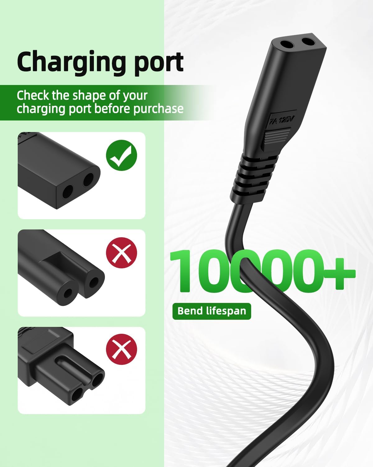 Tomatosd 2-Prong CD6951 CD6951-SL Cassette CD6925 CD6925BT-BK CD6925BT-SL AC IN Power Cord Cable Plug Compatible