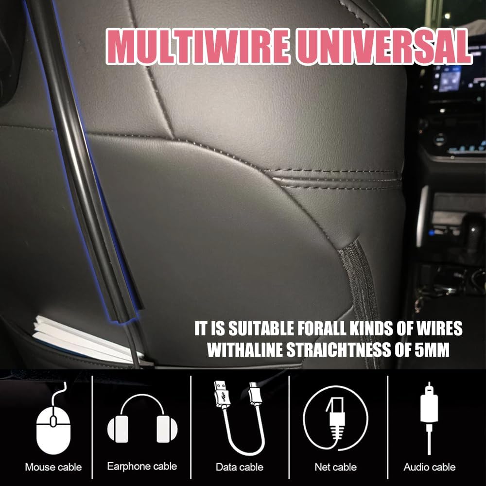 RGOAANC 4PCS Car Wire Sleeve, Car Concealed Wire Sleeve, Self-Adhesive Tubing Cable Hidden Protector, Car Accessories