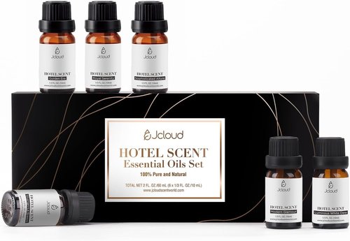 JCLOUD Essential Oils Set - Luxury Hotel Inspired Diffuser Oils for Home | 6 Premium Aromatherapy Scents - 6x10mL