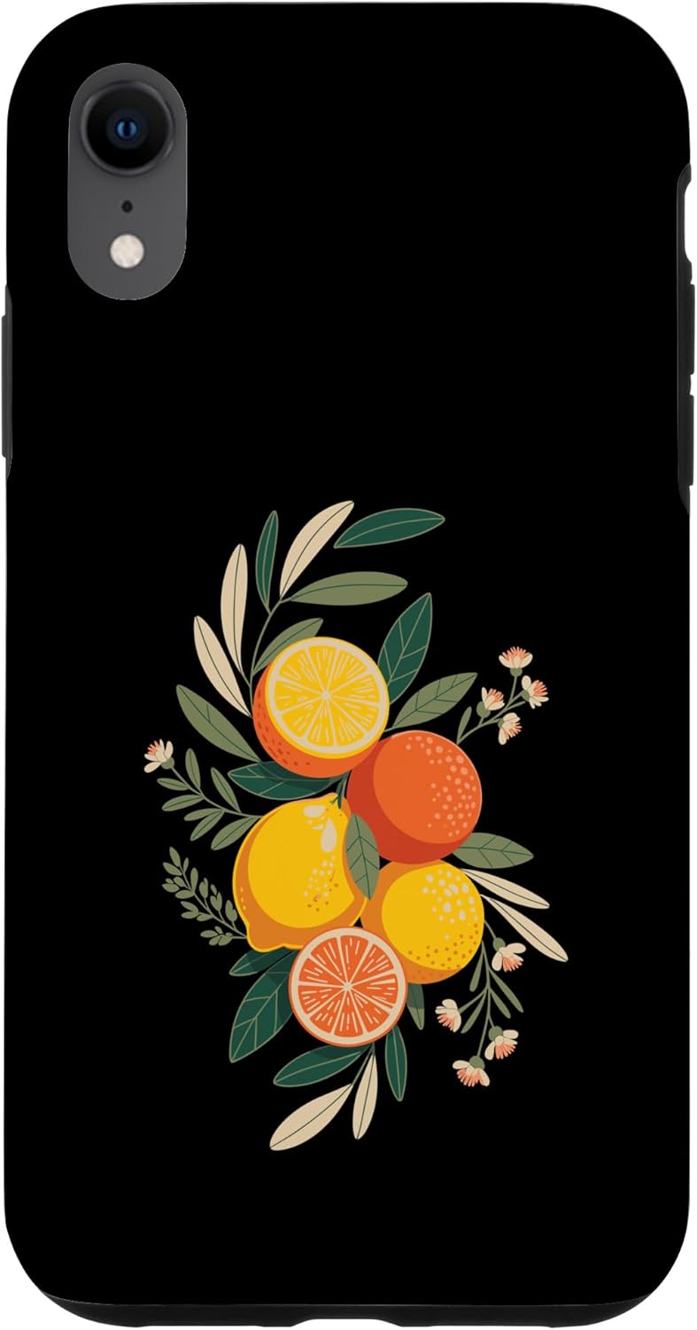 Citrus Fruit Subtle Boho Nature Chic Blend Citrus Fruit Subtle Boho Charm with Oranges Case for iPhone XR