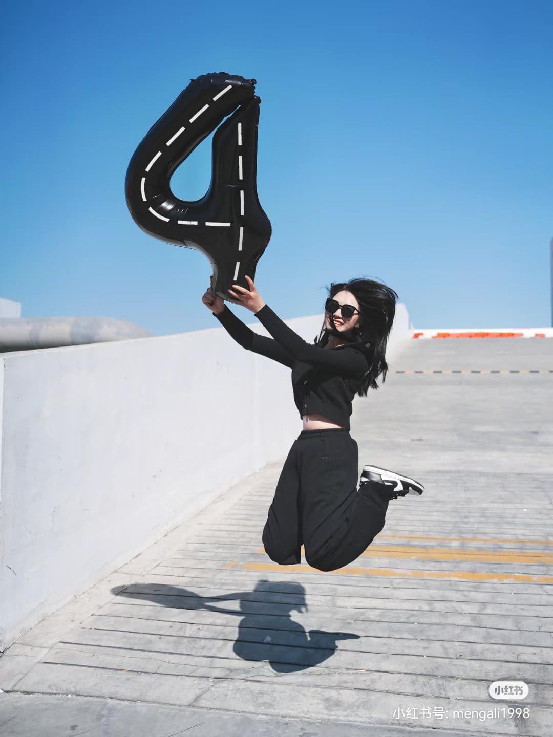 40 Inch Large Number Balloons by [Brand Name] - Black 4 Balloon for Birthdays & Graduations
