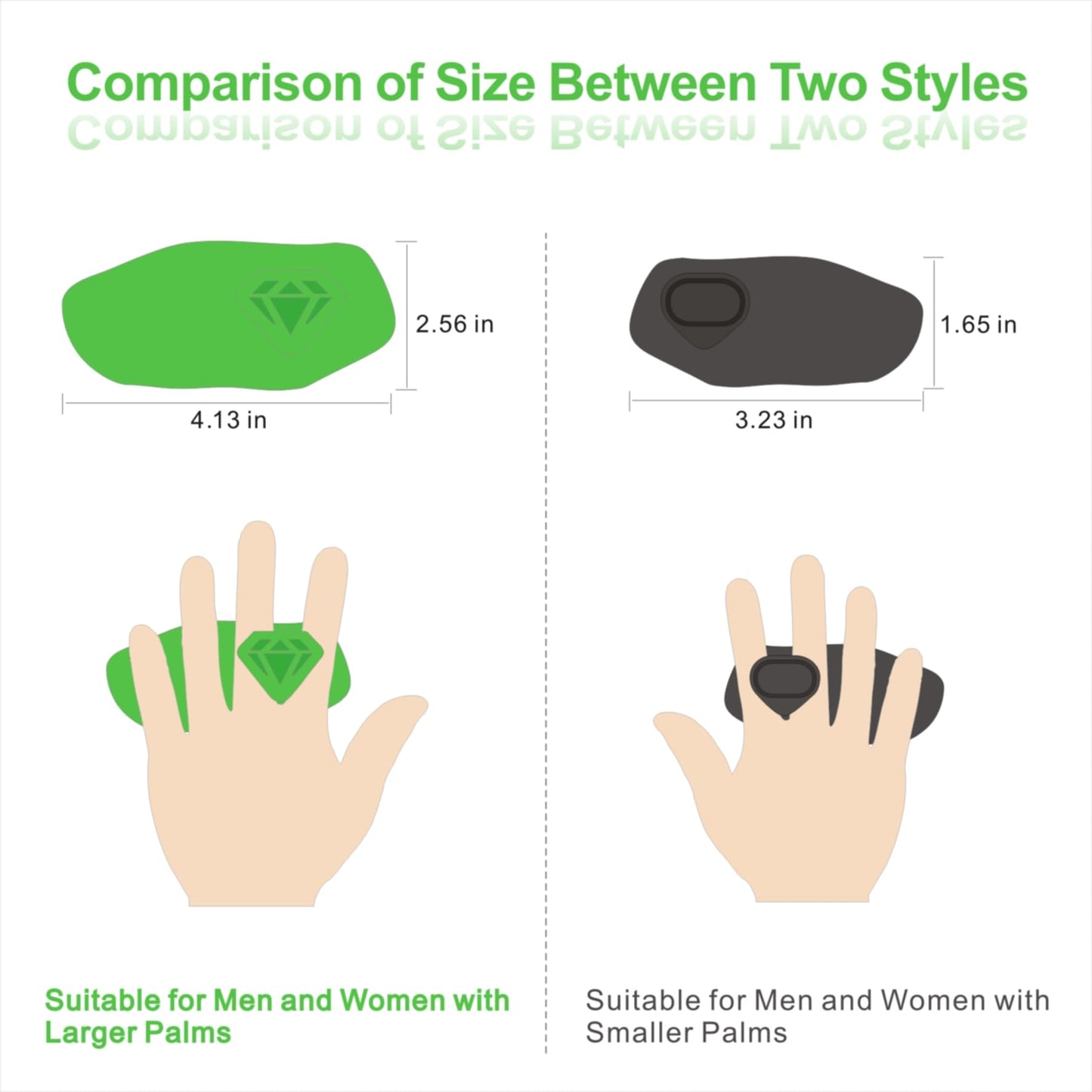 Anti-Slip Workout Grips, Rubber Gym Palm Protectors for Weight Lifting, Pull-Ups, Dumbbell, Fitness Training and Exercise, No Sweaty Hands, Ergonomic Hand Protection Gloves for Men & Women (ZS-Green)