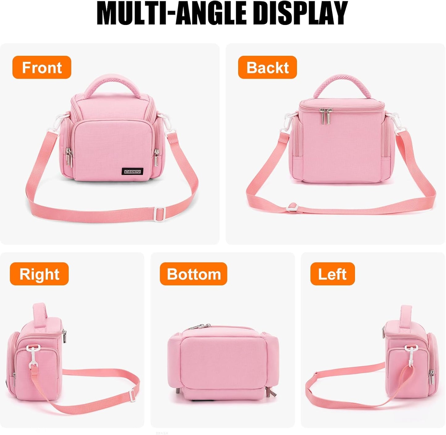 Waterproof(1.0 CADeN Compact Camera Shoulder Crossbody Bag Case Compatible for Nikon, Canon, Sony SLR/DSLR Mirrorless