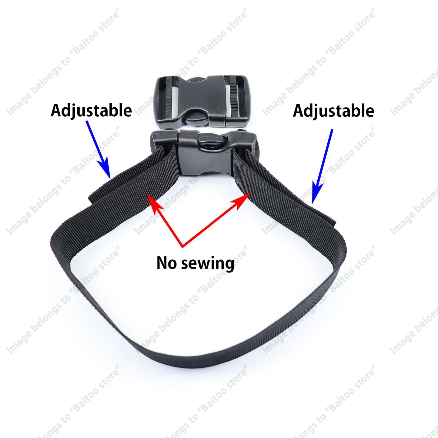 Baitoo Quick Side Release Buckles 1 1/2 inch Heavy Duty Plastic Buckle Clips 1.5" Belt Snap Buckle Clasp Backpack Buckle Replacement for Strap 1.5 inch (1.5inch(38mm)-2 Sets)