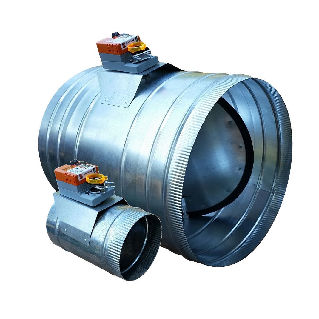 Zone Damper 8" Round Professional-Grade (HVAC Zoning) - Preminum replacement for Honeywell, EWC, Durozone, more (08)