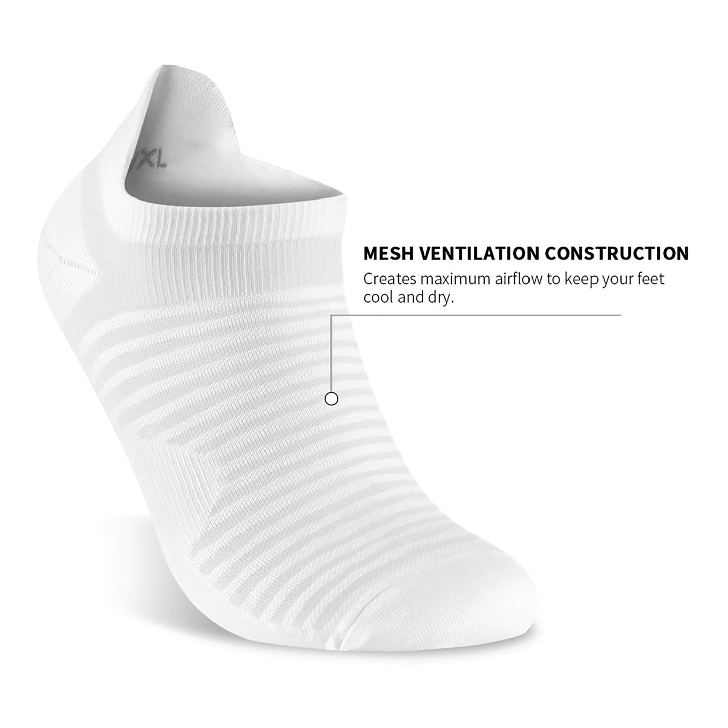 Compression Ankle Socks (6 Pairs) for Men & Women, Running Socks With Arch Support