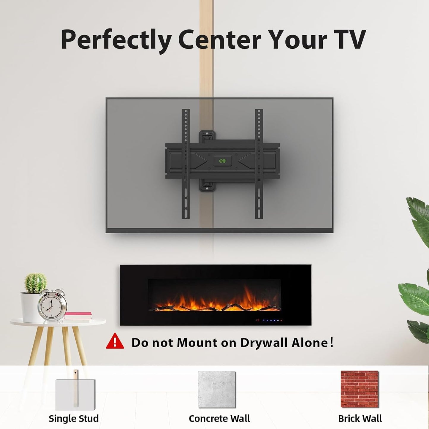 26-60 Inch 80 lbs, 400x400mm USX MOUNT Swivel TV Wall Mount for TVs up to Single Articulating Arm, Full Motion TV Wall