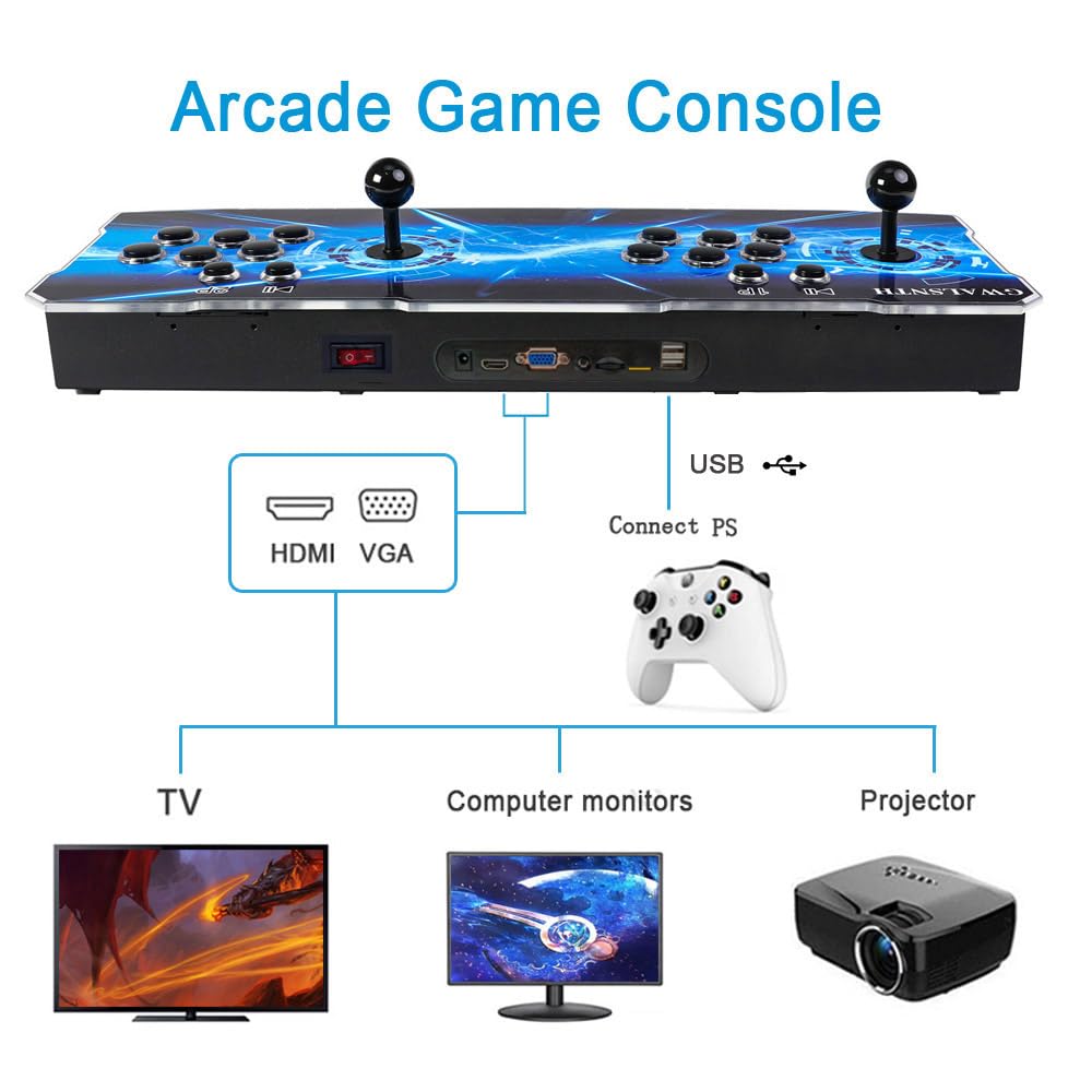 GWALSNTH 32000 in 1 Pandora Box 60S Arcade Games Console, Plug and Play Video Game,1280X720 Display,Search/Save/Hide/ Pause,1-4 Players …