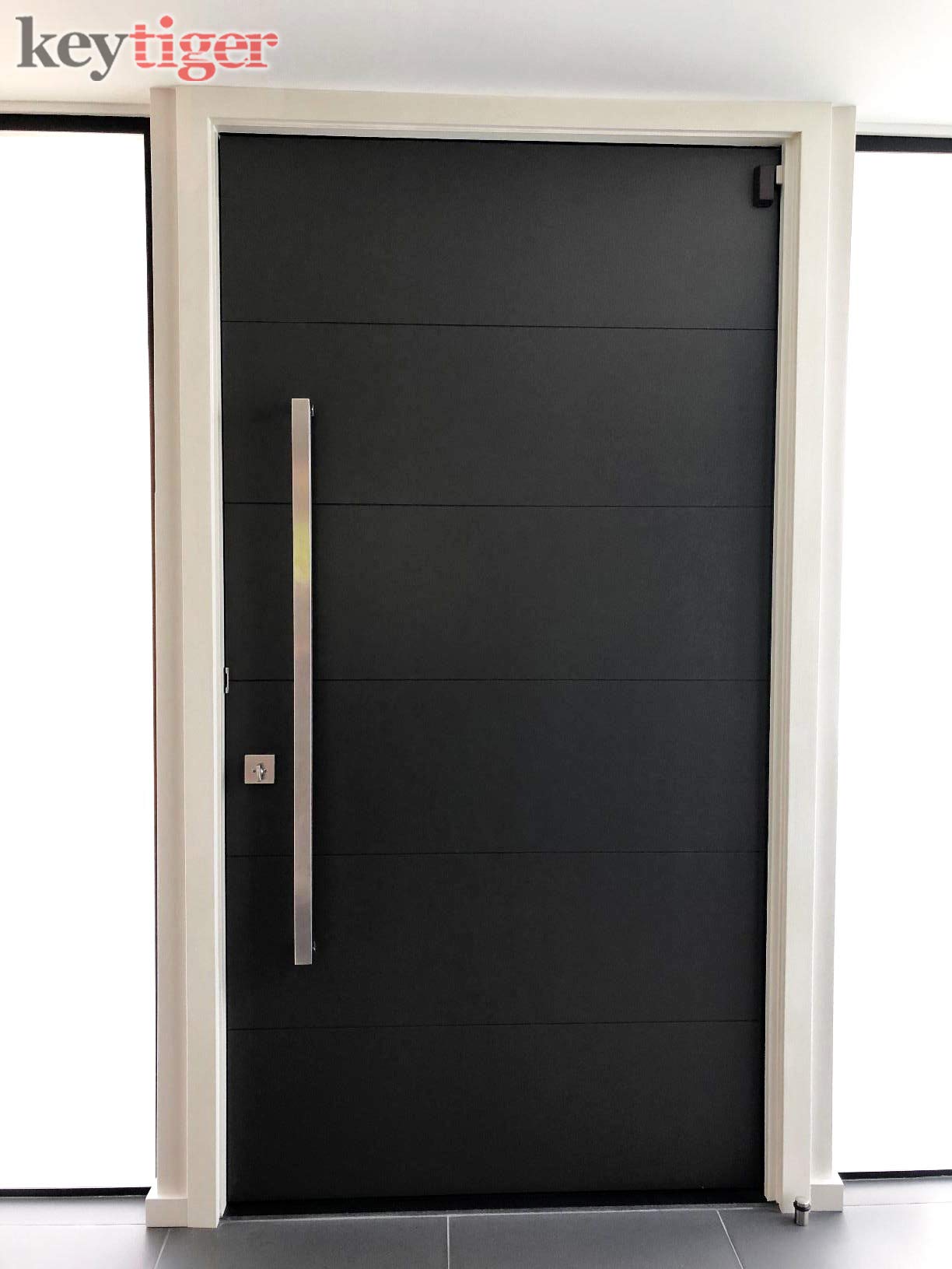 12 Inches Push Pull Door Handle Brushed Nickel Satin Finish, Modern Glass Door Handles Stainless Steel Pulls for Commercial Front Doors Home Office Barn Entrance Doors, Rectangular Flat Shaped Bar