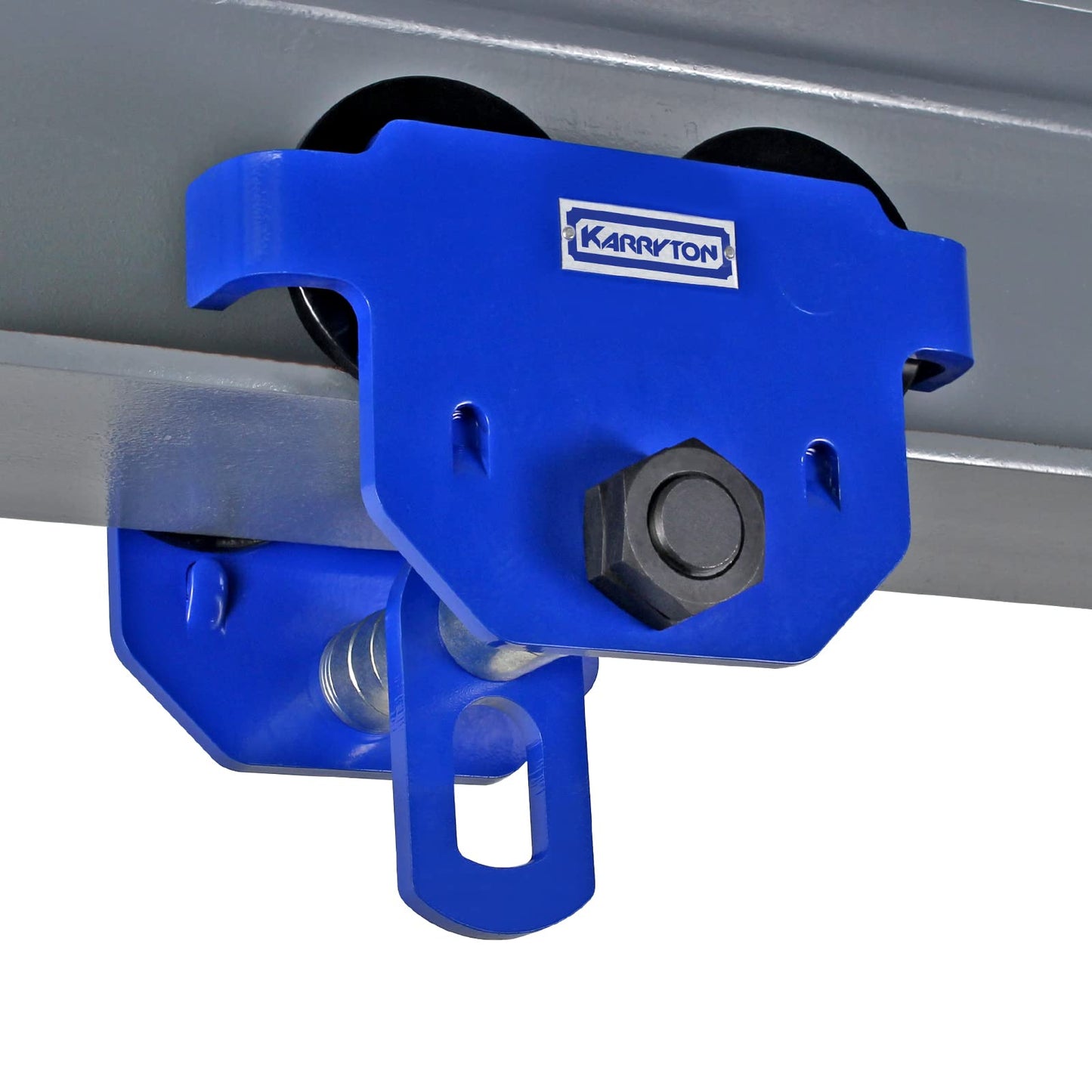 KARRYTON 3Ton/6600LB Beam Trolley 4 – 8in Adjustable Flange Width, Heavy Duty Manual Push Trolley w/Dual Track Rollers for Crane Lifts, Garage Hoists, Straight/Curved I Beams