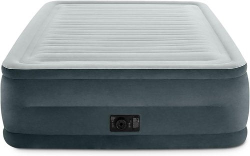 Intex Comfort Plush Elevated Airbed - Built-In Electric Pump | 22" Height, Queen Size