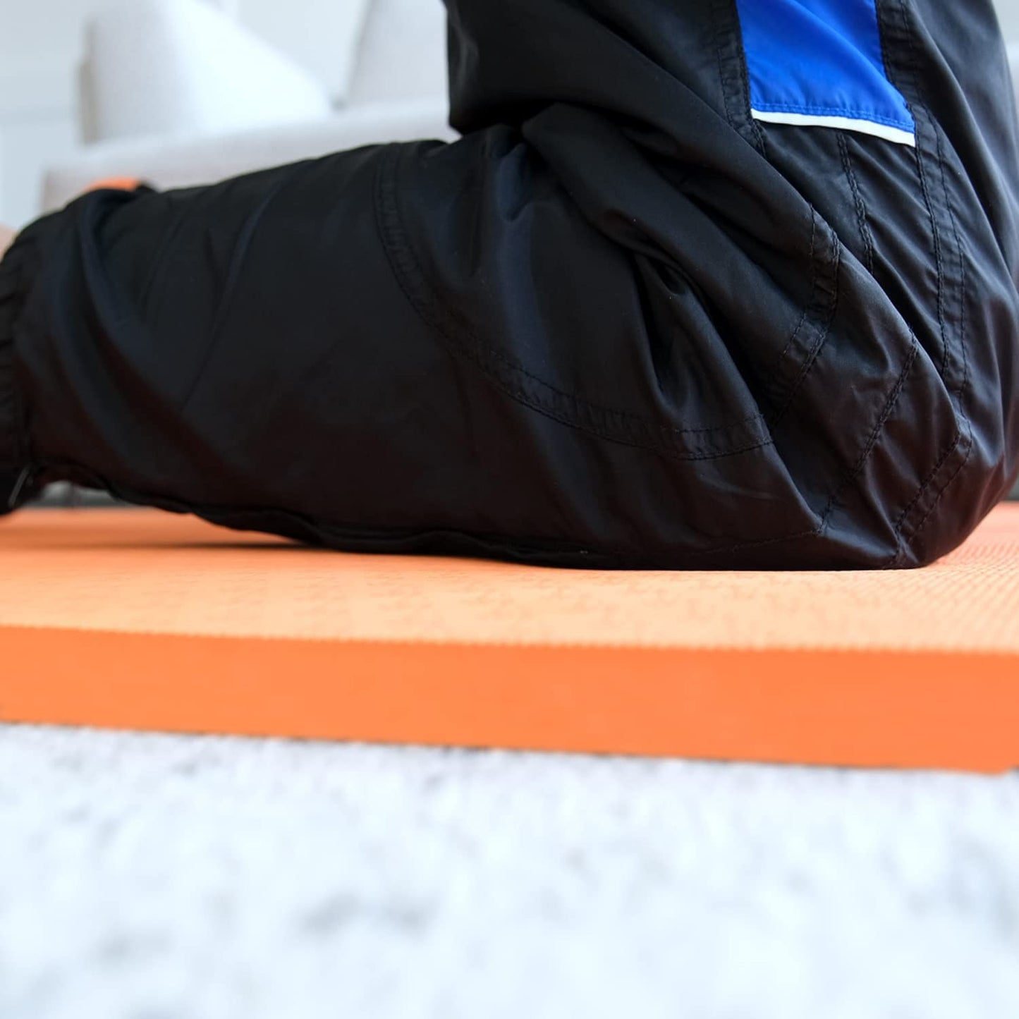 Hatha Yoga 4/5 inch TPE Yoga Mat Fitness & Exercise Mats Large Size 72"L x 32"W Non-Slip Anti-Tear For Women Men (Orange)