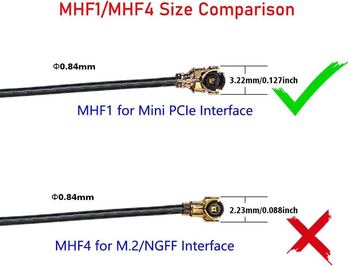 Tenmory 915MHz 3dBi MHF1 2 LoRa Antenna Indoor Gain Omni SMA Male + U.FL Cable Pcs