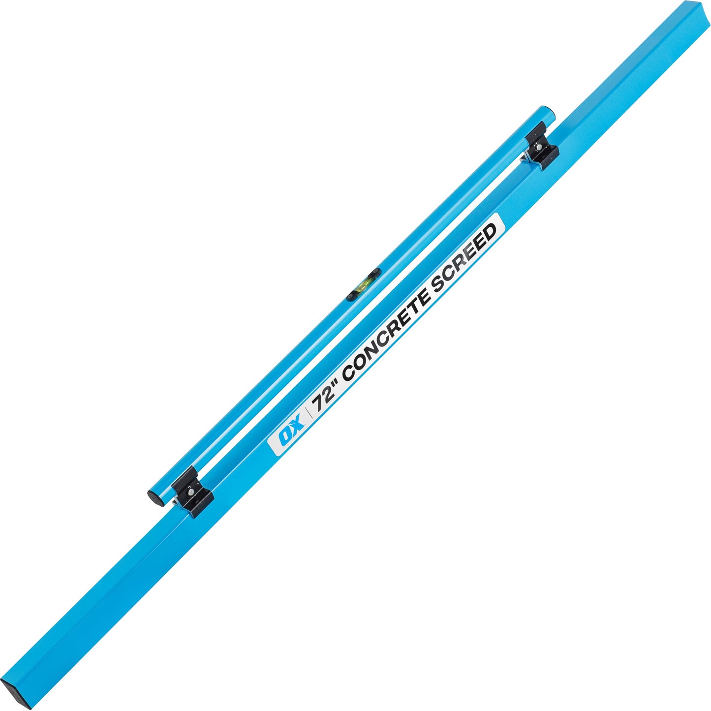 OX Tools Concrete Screed, Pro Series 72 Inch Screed with Level Vial, 6 Ft Concrete Darby, Aluminum Lightweight & Reversable Handle for Cutting and Smoothing Concrete, Powder Coated for Easy Cleanup