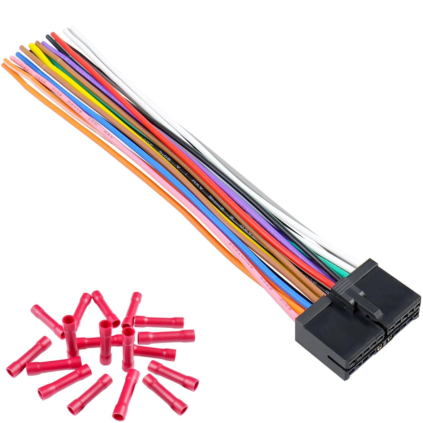 20Pin Radio Wiring Harness Plug Compatible with Boss Aftermarket Car Radio Stereo Wire Connector Adapter