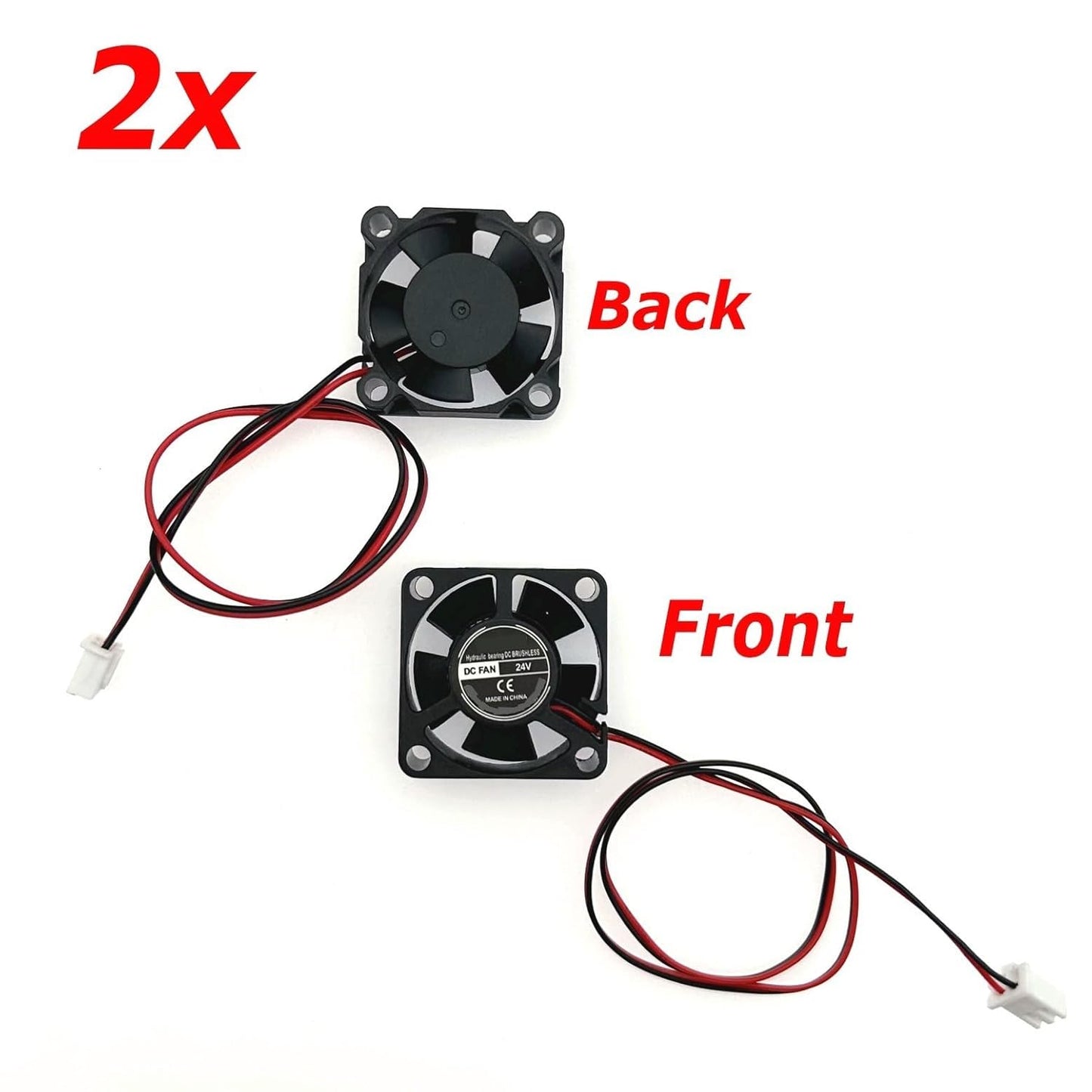 JZK 2PCS 30x30x10mm 24V 3010 3.45 31.6 10000 24V, 1.18x1.18x0.39 inches, 3D Mini Silent Cooling Fan, DC Brushless Fan